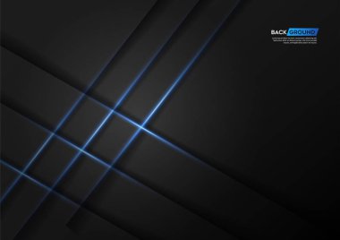 Açık mavi ile soyut mavi kağıt sanat vektör illüstrasyon