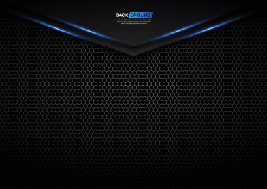 Açık mavi siyah kağıt katmanları ile Modern Soyut 3d arka plan