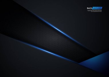 Gümüş pırıltılar ve mavi ışık ile koyu arka plan örtüşme katmanı