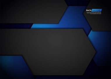 Mavi ışıkla koyu arka plan üst üste katman