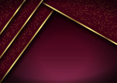 Kırmızı katmanlı soyut 3b arka plan. Vektör geometrik illüstrasyon