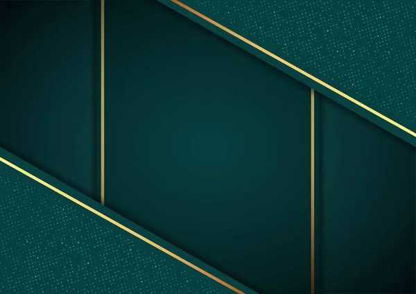 Hermoso fondo verde con capas de papel verde. Ilustración geométrica vectorial — Archivo Imágenes Vectoriales