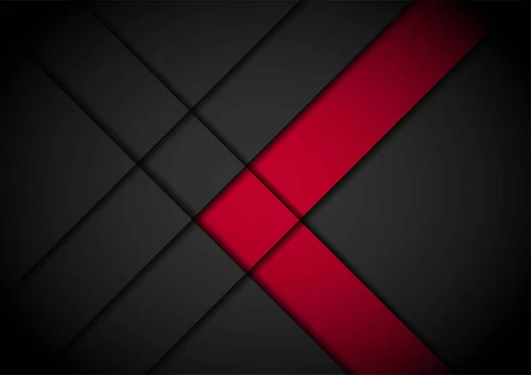 Červená šipka černá se zvlněná mřížkami šablona rozložení obalu — Stockový vektor
