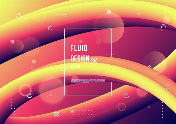 Padrão de cor fluido abstrato de fundo gradiente líquido de cor de néon — Vetor de Stock