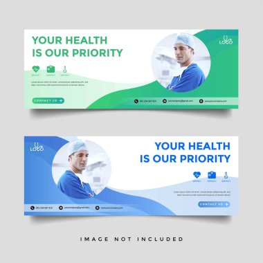 Sağlık hizmetleri & tıbbi afiş tanıtım şablonu