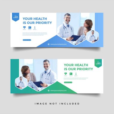 Sağlık hizmetleri & tıbbi afiş tanıtım şablonu