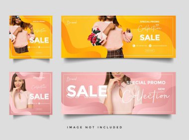 Moda satışı facebook kapak afişi şablonu