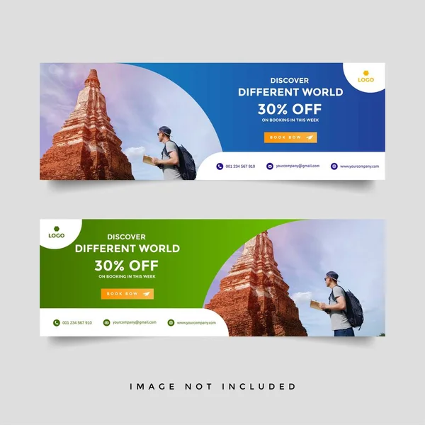 creative travel banner template collection