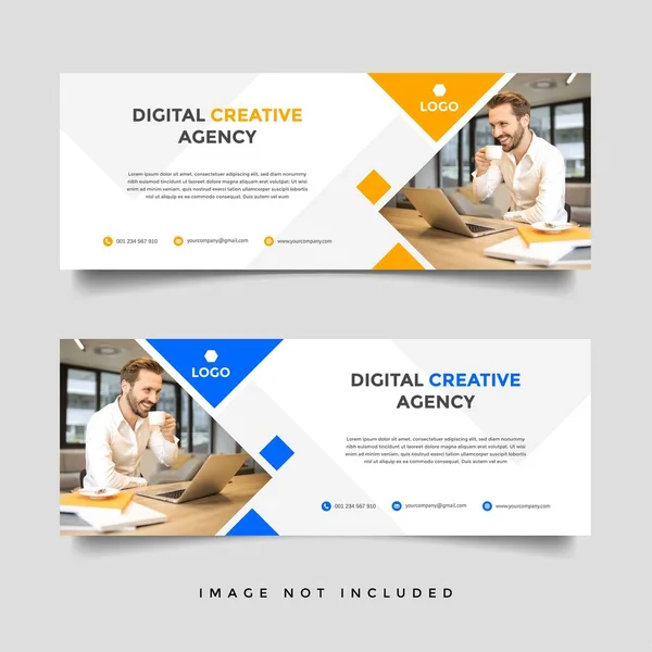 Creative Business Facebook Cover Vector Template — стоковый вектор