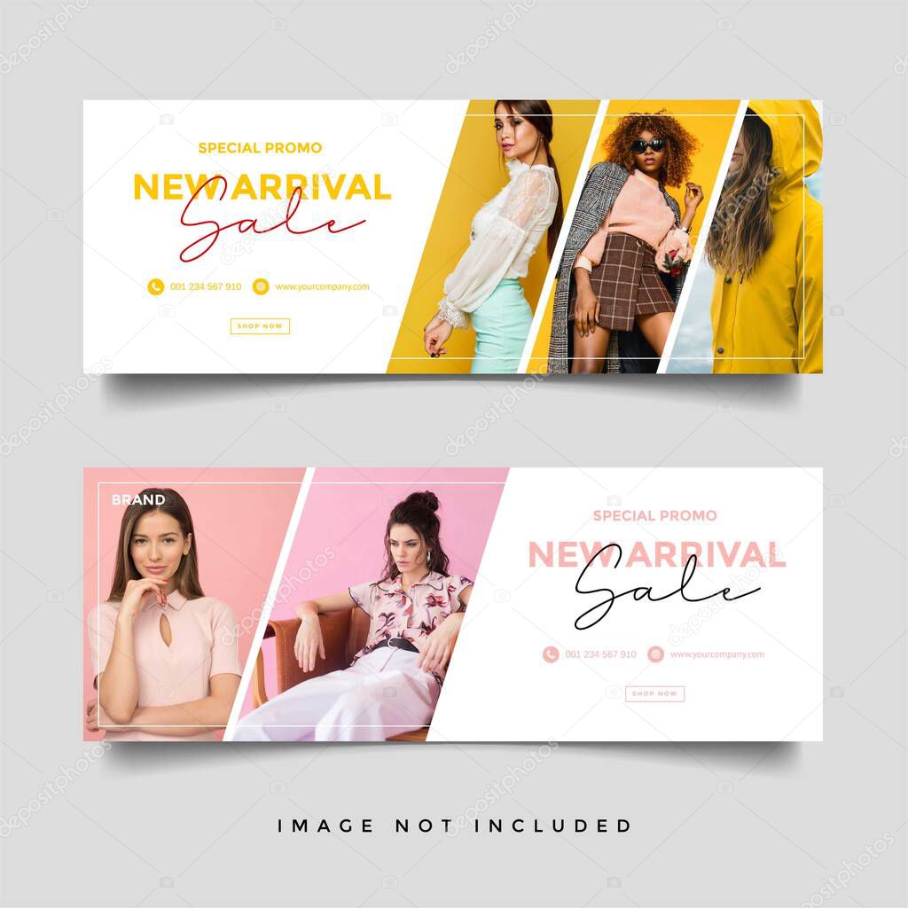 fashion sale facebook cover banner template