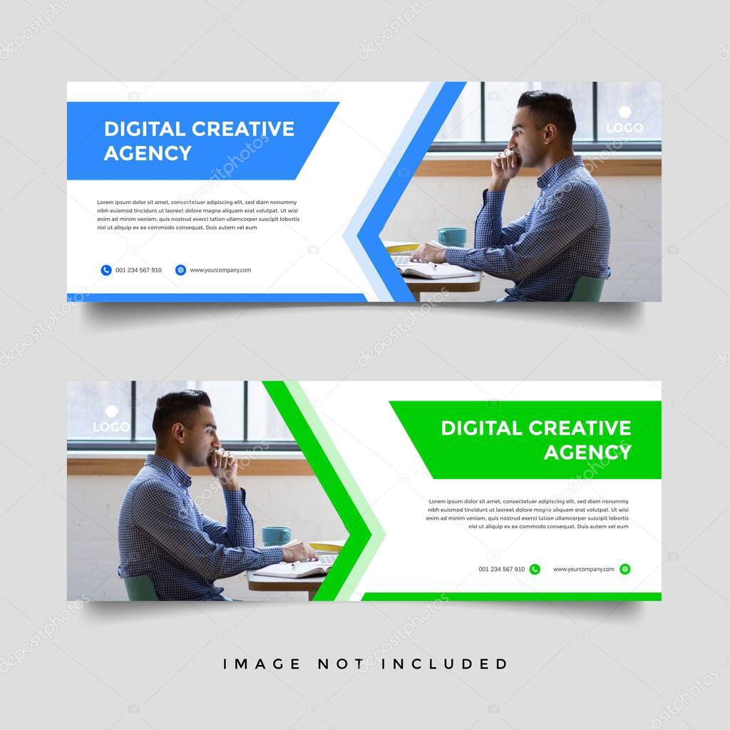 creative business facebook cover vector template