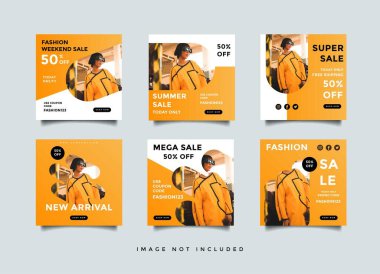 moda Sosyal medya postası tasarım şablonu