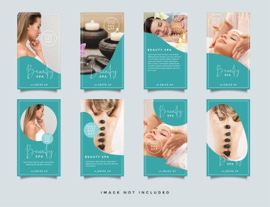 spa & güzellik Instagram hikayeleri koleksiyonu şablonu