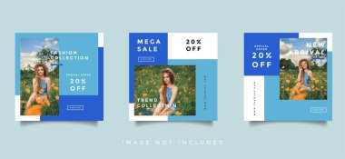 Moda Sosyal medya tanıtım tasarımı düzeni