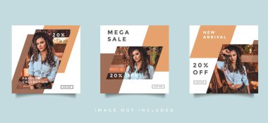 Moda Sosyal medya tanıtım tasarımı düzeni