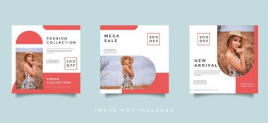 Moda Sosyal medya tanıtım tasarımı düzeni