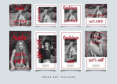 moda Instagram hikayeleri şablon koleksiyonu