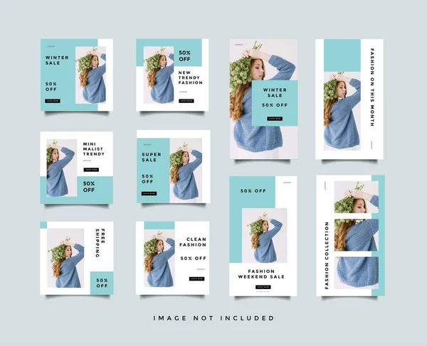 Minimalist sosyal medyayı paketle & instagram hikayeleri tasarım şablonu