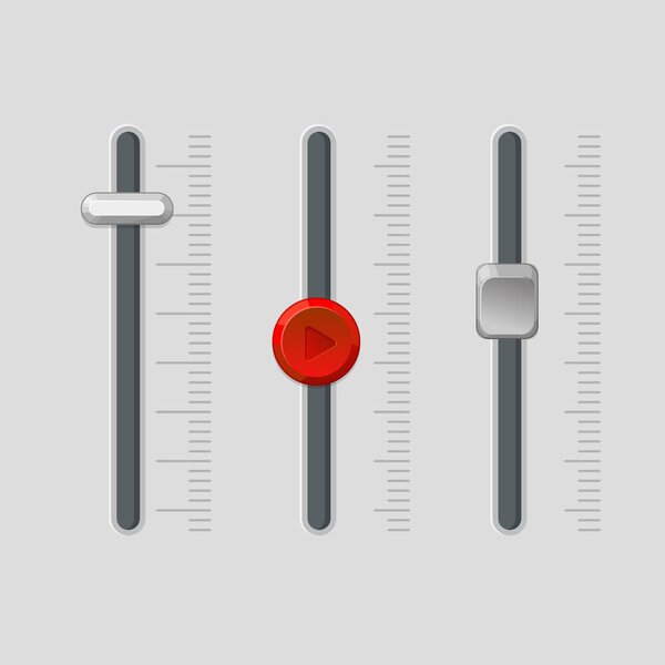 Современная панель с регулирующими кнопками рядом с весами
