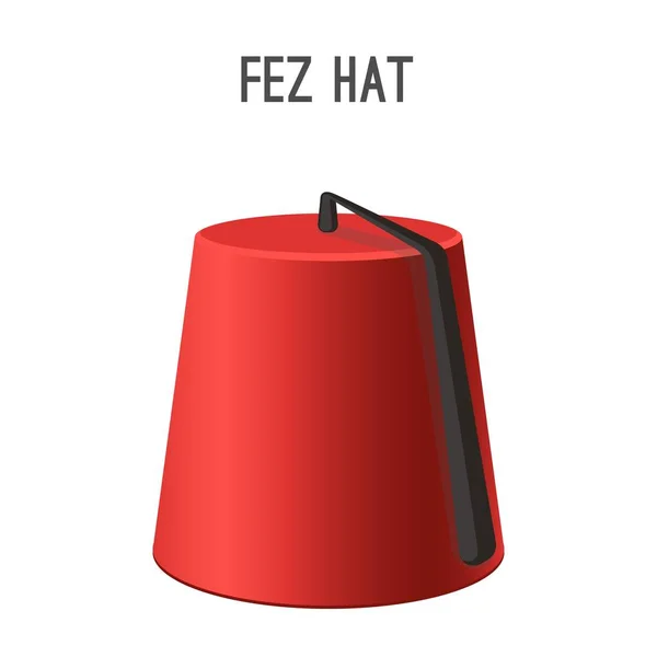 Cappello Fez copricapo nazionale di persone illustrazione vettoriale — Vettoriale Stock
