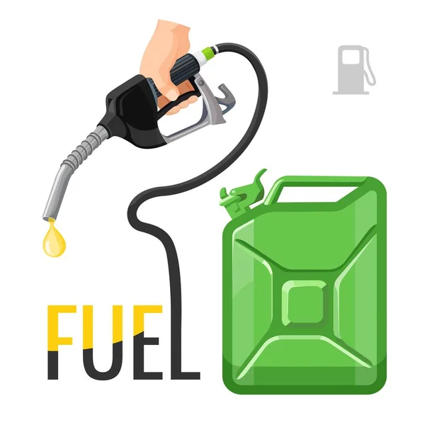 概念の紋章は給油、ガソリン価格のためのテンプレート — ストックベクタ