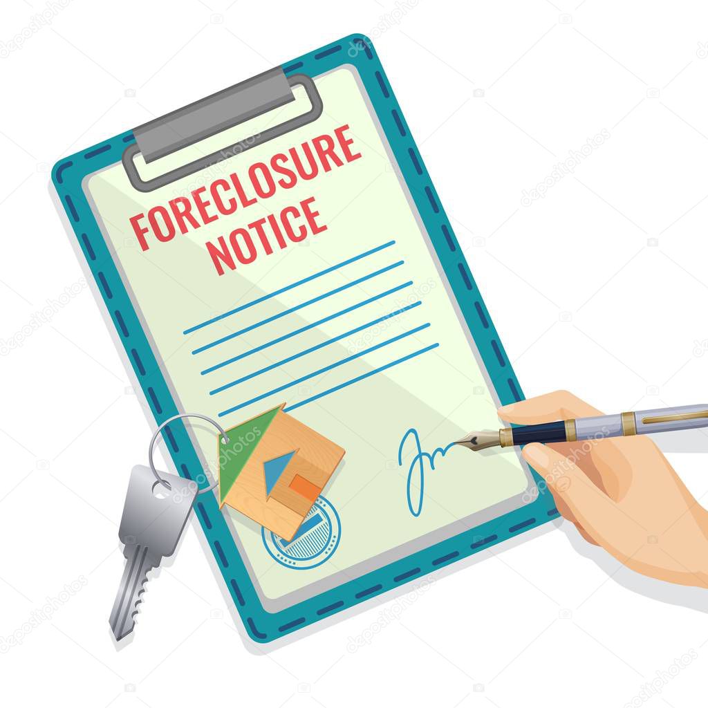 Foreclosure vector illustration isolated on white backdrop
