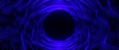 Soyut büyük veri fütüristik ışık duvar kağıdı arka plan tasarımı. Yapı örgü ve daireler ile Bilim karanlık desen. Bokeh ile modern iş alanı nokta illüstrasyon. 3d render