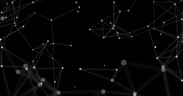 Diseño abstracto futurista de fondo de pantalla de luz. Ciencia patrón oscuro con malla de estructura y líneas. Ilustración triangular del espacio empresarial moderno con bokeh. Renderizado 3D — Foto de Stock