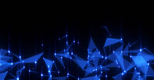Αφηρημένο φουτουριστικό φως φόντο σχεδίαση φόντου. Επιστημονικό σκούρο μοτίβο με πλέγμα δομής και γραμμές. Σύγχρονος επιχειρηματικός χώρος τριγωνικής απεικόνισης με bokeh. απόδοση 3D — Φωτογραφία Αρχείου