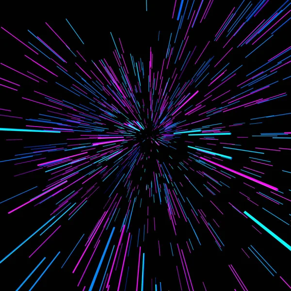 Diseño abstracto del fondo de pantalla de big data. Textura de patrón de movimiento con líneas de brillo de colores y cubos. Ilustración de telón de fondo brillante luz moderna. Renderizado 3D —  Fotos de Stock