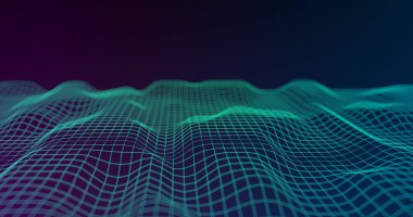 Soyut büyük veri fütüristik ışık duvar kağıdı arka plan tasarımı. Yapı örgü ve daireler ile Bilim karanlık desen. Bokeh ile modern iş alanı nokta illüstrasyon. 3d render