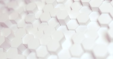 Soyut teknolojik altıgen arka plan. 3d render. Geometrik desen. Duvar kağıdı için grafik tasarım elemanı. Modern kartvizit şablonu