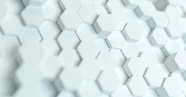 Fondo hexagonal tecnológico abstracto. renderizado 3d. Patrón geométrico. Elemento de diseño gráfico para papel pintado. Plantilla de tarjeta de visita moderna — Foto de Stock