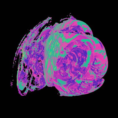 3D soyut arka plan render. Tasarım için canlı canlı sıçrama şekli. Gelecek poster için geometrik grafik renk sanat fraktal doku. Yaratıcı Illustration