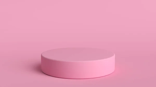 Rendering di sfondo astratto 3d. Piattaforma rosa per la visualizzazione del prodotto. Podio interno. Modello di decorazione vuota per il design . — Foto Stock