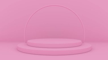 3d soyut arka plan render. Ürün görüntüleme platformu. İç podyum yeri. Tasarım için boş dekorasyon şablonu.