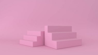 3d soyut arka plan render. Ürün görüntüleme platformu. İç podyum yeri. Tasarım için boş dekorasyon şablonu.