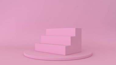 3d soyut arka plan render. Ürün görüntüleme platformu. İç podyum yeri. Tasarım için boş dekorasyon şablonu.