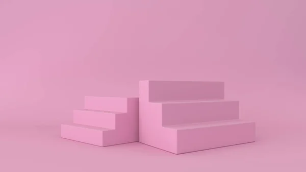 3D abstracte achtergrond renderen. Platform voor product weergave. Interieur podiumplaats. Lege decoratie sjabloon voorontwerp. — Stockfoto