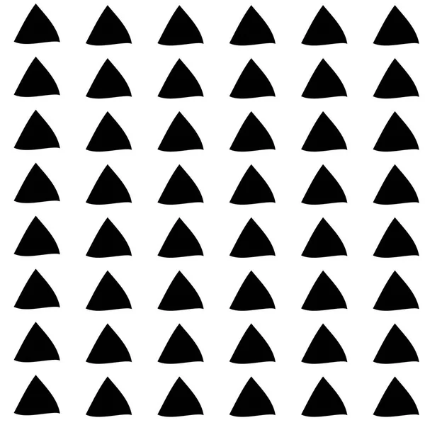 Patrón dibujado a mano sin costura triángulo. Textura geométrica negra — Vector de stock