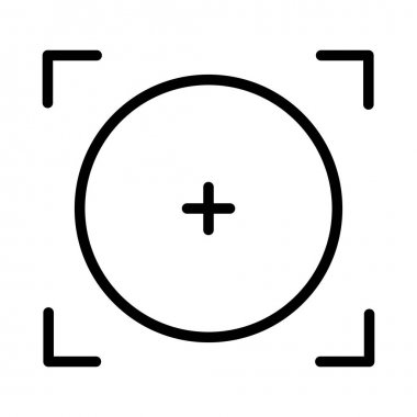 Odak noktası veya odak simgesi tasarımı. Vektör