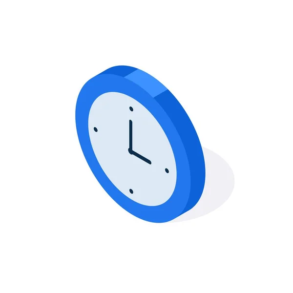 Titta på isometrisk platt ikon. 3D stoppur timer isolerad på vit bakgrund. Vektor — Stock vektor