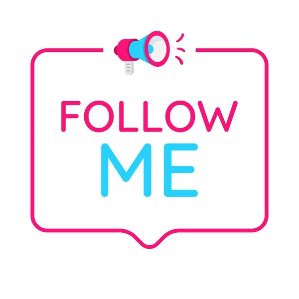 Follow me badge, icon, logo. Concept for social media. — Stock Vector