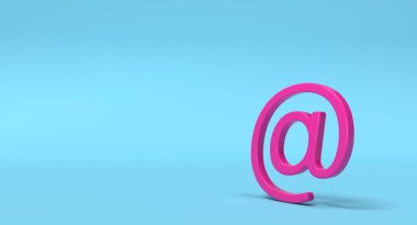 Arka planda elektronik posta tabelası var. E-posta adresi ve web konsepti. 3 Boyutlu Hazırlama