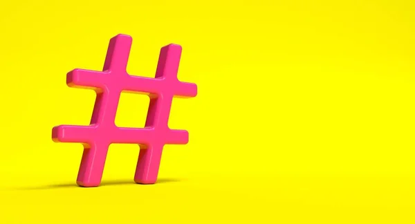 Hashtag szimbólum a háttérben. Közösségi média hálózati koncepció illusztráció. 3D renderelés. — Stock Fotó