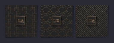 Siyah ve altın desen arka plan