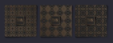 Siyah ve altın desen arka plan