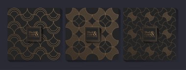 Siyah ve altın desen arka plan