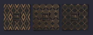 Siyah ve altın desen arka plan