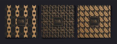 Siyah ve altın desen arka plan